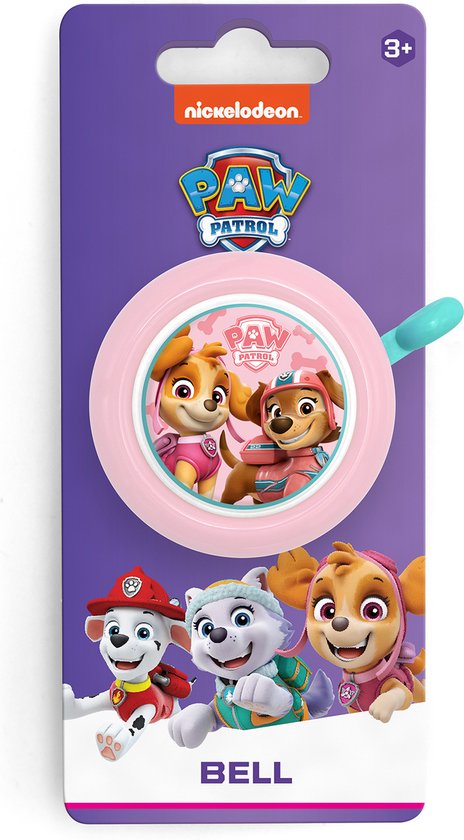 Nickelodeon Paw Patrol kinderfietsbel - Skye & Liberty - Roze