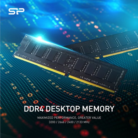 Silicon Power desktopgeheugen - DDR4 UDIMM - 8 GB - 2666 MHz - CL19 - SP008GBLFU266X02