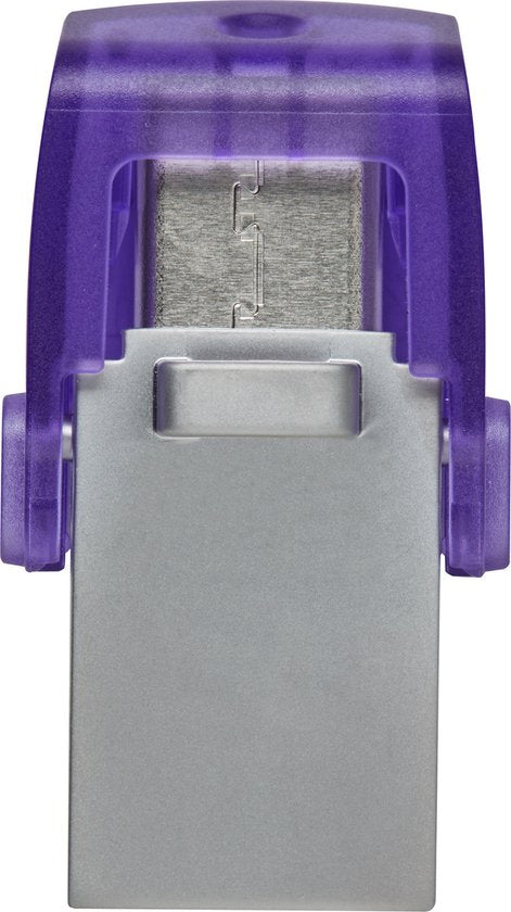 Kingston DataTraveler microDuo 3C USB-stick - 256 GB - USB-A 3.2 Gen 1 en USB-C - Violet