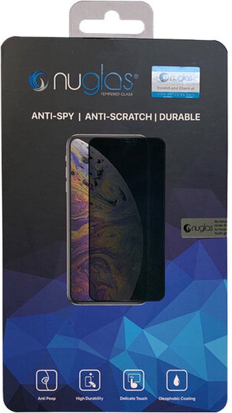 NuGlas screenprotector - iPhone 16 Pro Max & 17 Pro Max - 5D privacy