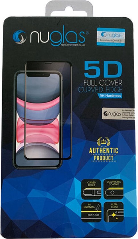 NuGlas screenprotector - iPhone 16 Pro, 17 & 17 Pro - 5D full cover