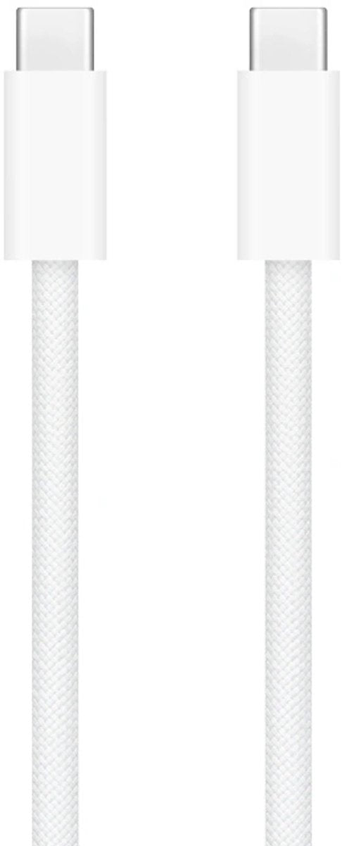 Apple USB-C naar USB-C kabel - woven 1 meter - Wit - Origineel product zonder verpakking
