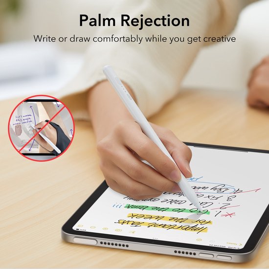 ESR Digital+ stylus pen - palm rejection voor iPad - Wit