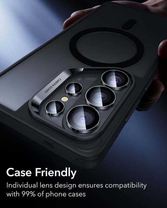 ESR Armorite camera lens protector - geschikt voor Samsung Galaxy S26 Ultra - 9H tempered glass - hoesjevriendelijk - Zwart