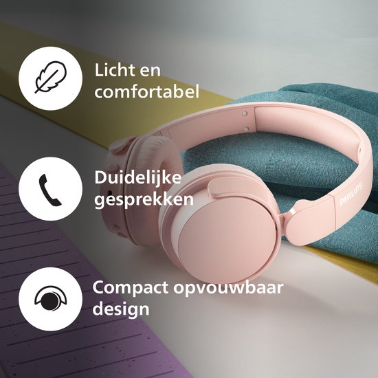 Philips TAH4209PK/00 koptelefoon - 4000 series - draadloos bluetooth on-ear - Roze
