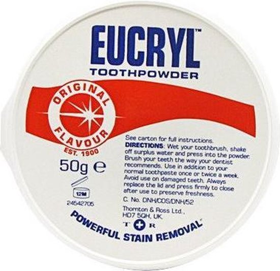 Eucryl tandreinigingspoeder - original - 50 gram