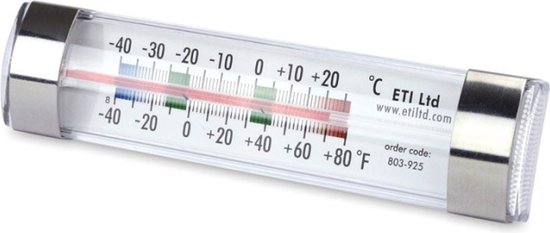 ETI fridge thermometer - horizontal model for display cabinet - catering and restaurant
