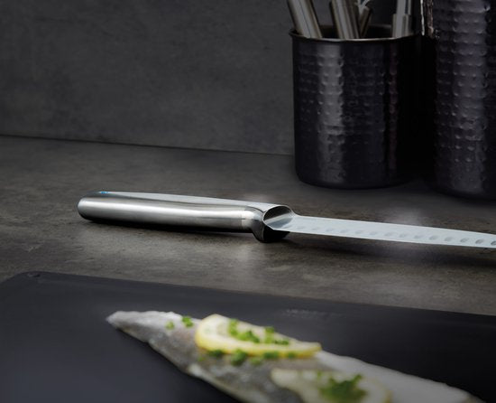 Joseph Joseph Elevate Steel messen set van 5 - bamboe ladehouder - RVS - Bruin