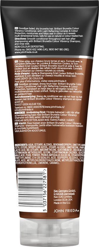 John Frieda Brilliant Brunette conditioner - voor droog haar - 250 ml
