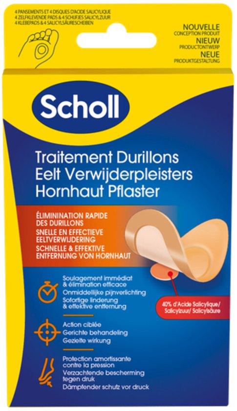 Scholl callus plasters - callus remover - 40% salicylic acid - 4 pack
