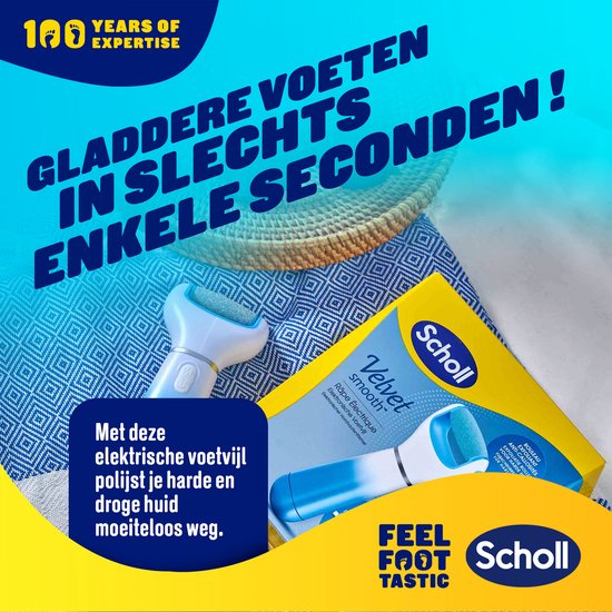 Scholl Velvet Smooth voetvijl - elektrisch en draadloos - eeltverwijderaar - exfoliatie en contour