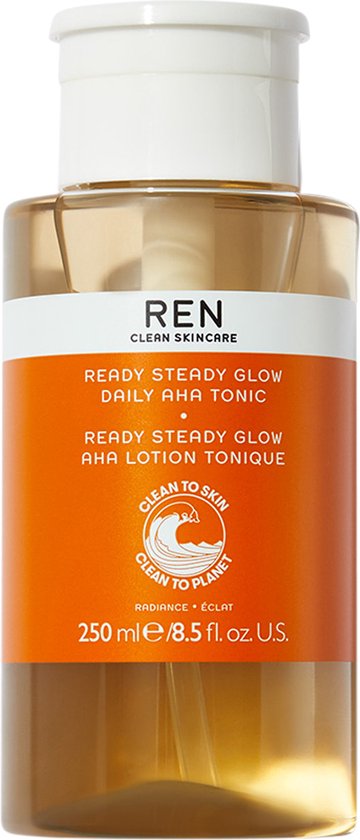 REN Radiance Ready Steady Glow tonic - daily AHA - 250 ml