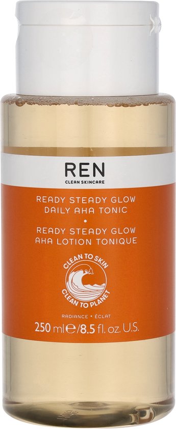 REN Radiance Ready Steady Glow tonic - daily AHA - 250 ml