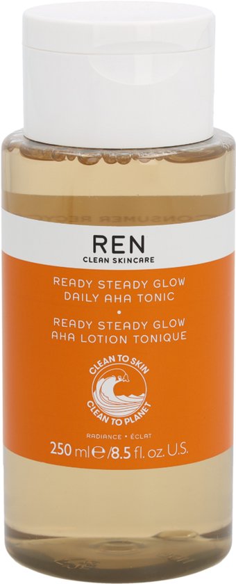 REN Radiance Ready Steady Glow tonic - daily AHA - 250 ml