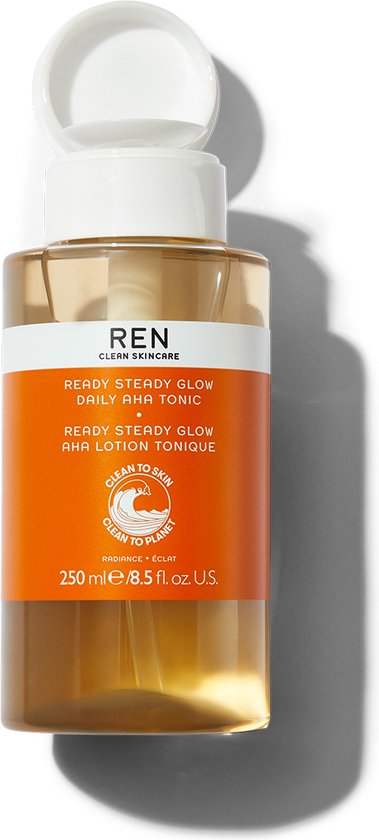 REN Radiance Ready Steady Glow tonic - daily AHA - 250 ml