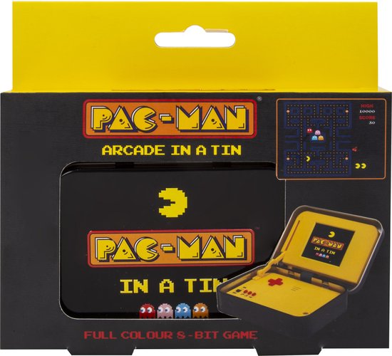 Pac-Man retro gaming handheld - in metalen box