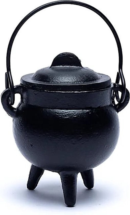 Heksenketel - gietijzer 9×8 cm - Zwart