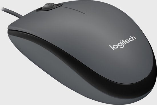 Logitech M100 muis - bedraad USB PC laptop - Grijs