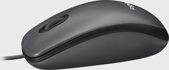Logitech M100 muis - bedraad USB PC laptop - Grijs