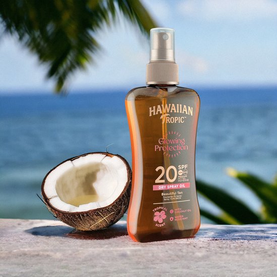 Hawaiian Tropic droge oliespray - Glowing Protection SPF20 - 200 ml