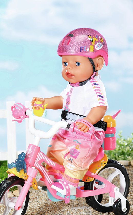 BABY born fietshelm - met glitters - Roze