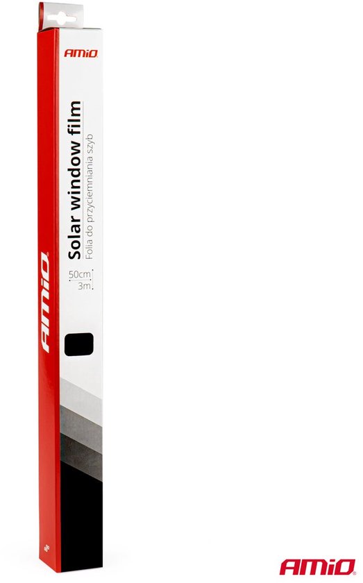 Amio car window film - 5% light transmission - black - 0.5×3 m