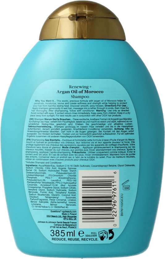 Organix shampoo - argan oil of Morocco revitalizing - 385 ml