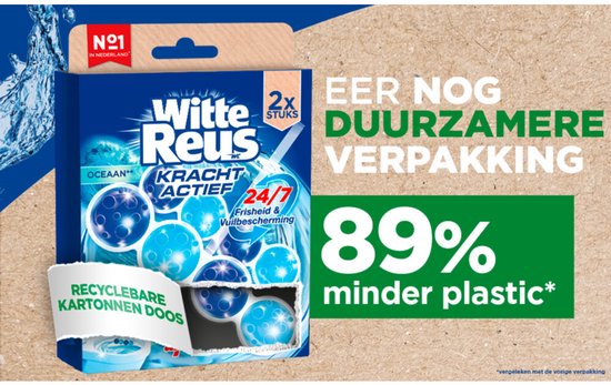 Witte Reus toiletblok - kracht actief oceaan - set van 2