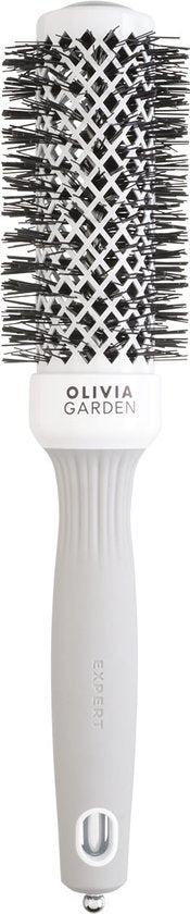 Olivia Garden Expert Blowout Shine föhnborstel - diameter 35 mm - Wit-grijs