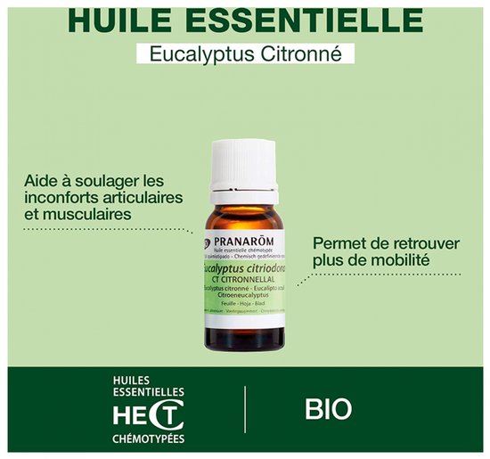 Pranarom etherische olie - citroeneucalyptus - bio - 10 ml