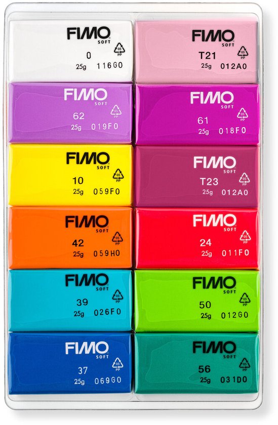 FIMO soft modelling clay - colour pack 12 brilliant colours - oven-hardening