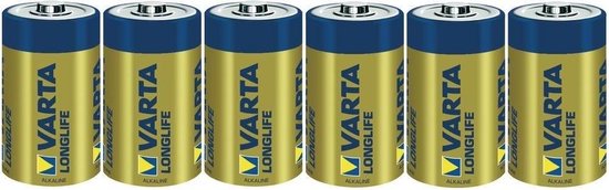 Varta Longlife Extra batterijen - alkaline D - 6 stuks