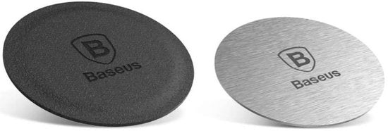 Baseus metalen plaatje set van 2 - magnetische houders - Zwart zilver
