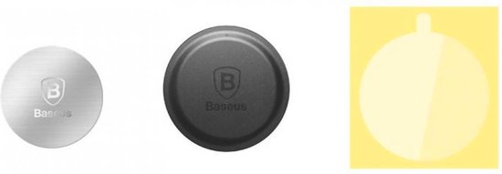 Baseus metalen plaatje set van 2 - magnetische houders - Zwart zilver