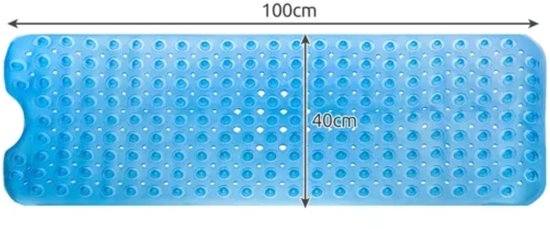 Ruhhy Bath Mat - Anti-slip 100×40 cm - Blue