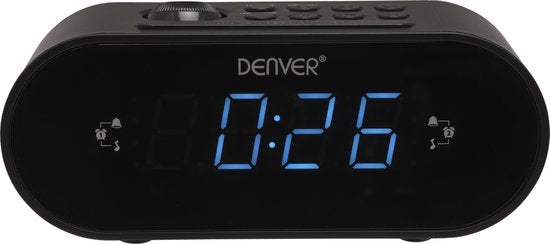 Denver CRP717 wekkerradio - FM projectie 180° dubbele wektijd - Zwart