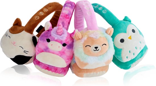 Squishmallows draadloze kinderkoptelefoon - Leonard pluche - met microfoon