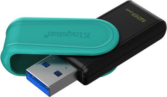 Kingston DataTraveler Exodia S USB-stick - USB 3.2 Gen 1 - 128GB - Black/Turquoise