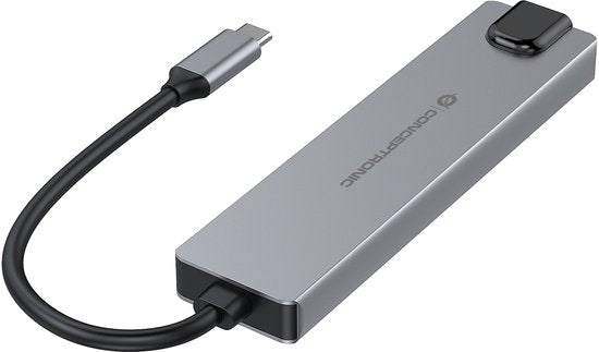 Conceptronic DONN29G laptop dock - USB 3,2 Gen 2 Type-C - Grijs
