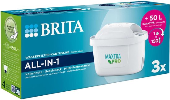 Brita Maxtra Pro Pure waterfilter - 1050624 - set van 3 - Wit