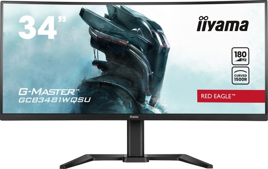 Iiyama G-Master monitor - 34 inch WQHD curved - VA 180Hz verstelbaar - GCB3481WQSU-B1