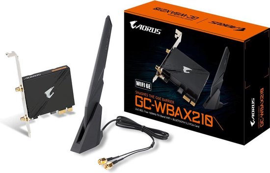 Gigabyte GC-WBAX210 netwerkkaart - intern WLAN bluetooth - 2400 Mbit/s