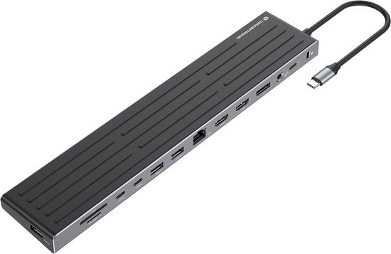 Conceptronic DONN32B laptop dock - USB 3,2 Gen 1 Type-C - Grijs