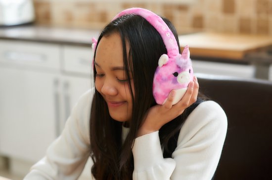 Squishmallows Wireless Kids Headphones - Lola Plush Microphone