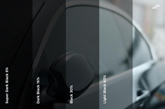 Amio car window film - 5% light transmission - black - 0.5×3 m
