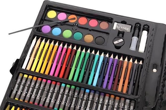 Maaleo painting set in case - junior - 168 pieces - Black