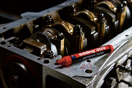 Edding 300 permanente marker set van 10 - ronde punt 1,5-3 mm - Zwart