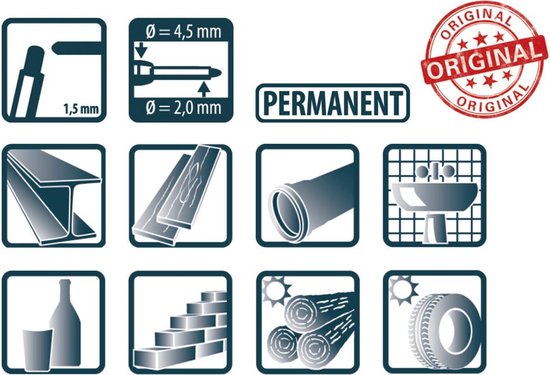 Pica 150/46 Marker - permanent deep hole - black