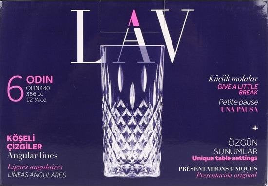 LAV Odin longdrinkglazen set van 6 - 356 ml