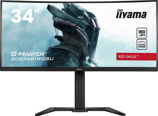 Iiyama G-Master monitor - 34 inch WQHD curved - VA 180Hz verstelbaar - GCB3481WQSU-B1